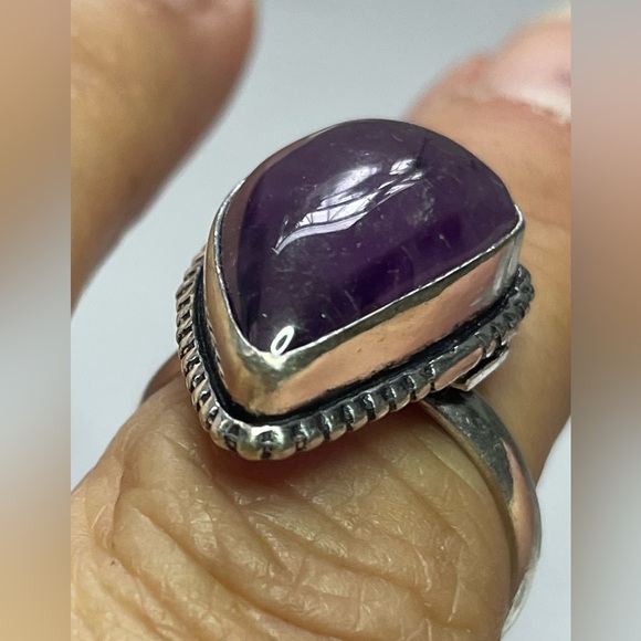 NWT Women's lilac ring plated in sterling silver. Size 7 - Picture 13 of 17